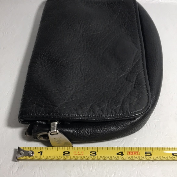 Libaire California Brand Vintage Mini Black Leather Crossbody USA Made - Picture 7 of 11